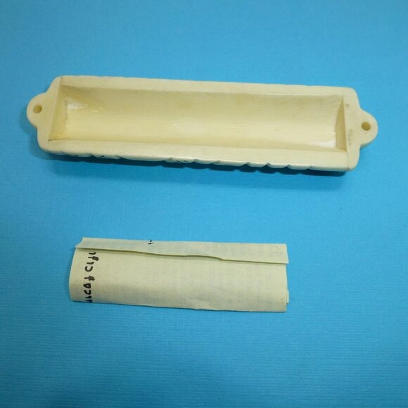 Vintage carved mezuzah case scroll holder Jewish - Picture 5 of 5